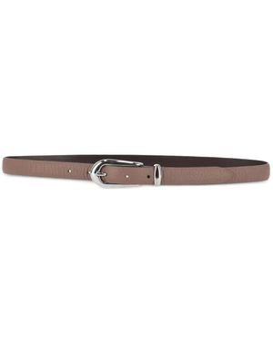 Orciani Soft Gürtel Aus Gekörntem Leder - Weiß