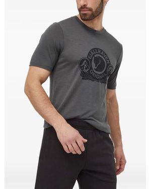 Fjallraven Abisko Logo-Print Graphic T-Shirt - Grey