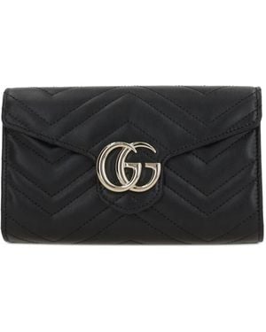 Gucci Gg Marmont Chain-Strap Mini Bag - Black