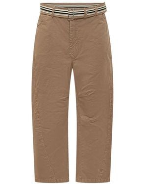 Mordecai Pockets Belted Trousers - Natural