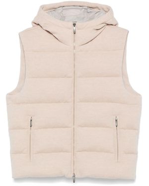 Peserico Quilted Gilet - Natural