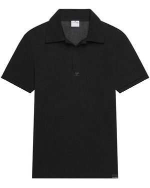 Courreges メッシュ ポロシャツ - ブラック