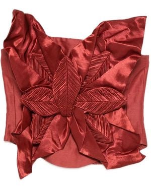 Aje. Isla Ruffled Top - Red