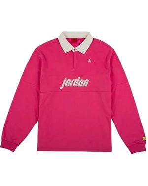Nike Brooklyn Long-Sleeve Polo Shirt - Pink