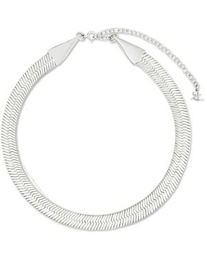 Courreges Snake-Chain Choker Necklace - White