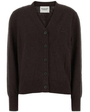 Isabel Marant Cárdigan Con Parche Del Logo - Negro