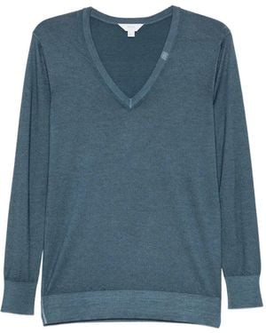 Malo Pullover mit V-Ausschnitt - Blau