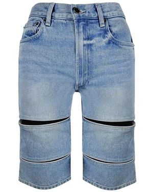 Contessa Mills Arcana Shorts Mit Lederpaspeln - Blau