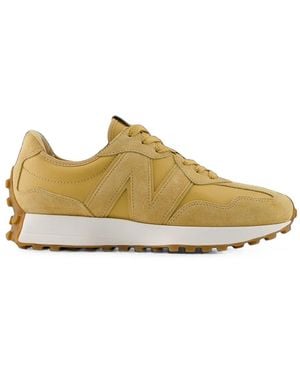 New Balance 327 Suede-Panelled Sneakers - Yellow