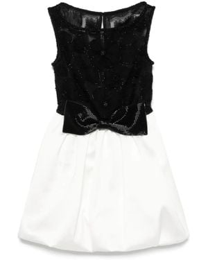 Self-Portrait Tulle Mini Dress - Black
