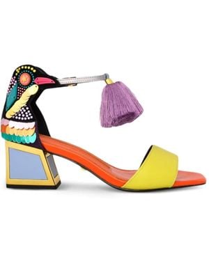 Kat Maconie Kay Tassel-Embellishment Sandals - Blue