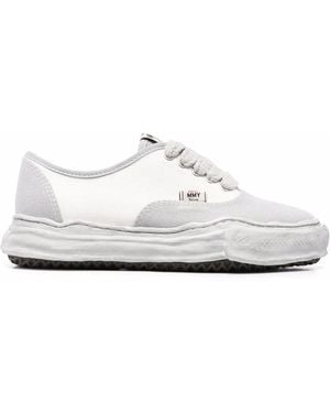Maison Mihara Yasuhiro Baker Panelled Canvas Trainers - White