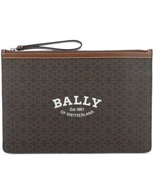 Bally Bolso De Mano Con Monograma - Negro