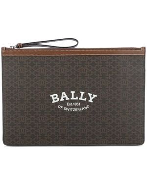 Bally Clutch Mit Monogramm-Print - Schwarz