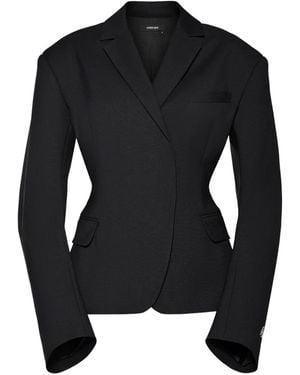 ANOUKI Single-Breasted Blazer - Black