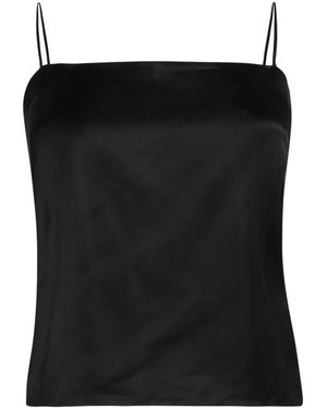Wardrobe NYC Sleeveless Satin Top - Black