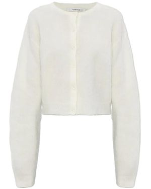 Gestuz Cropped-Cardigan Mit Druckknöpfen - Weiß