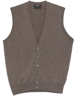 Dell'Oglio Buttoned Cashmere Gilet - Brown
