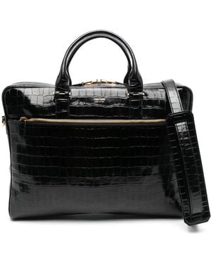 Tom Ford クロコパターン バッグ - ブラック