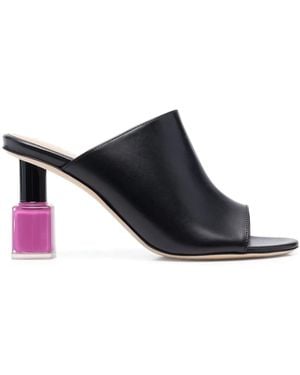 Loewe 90Mm Leather Sandals - Black