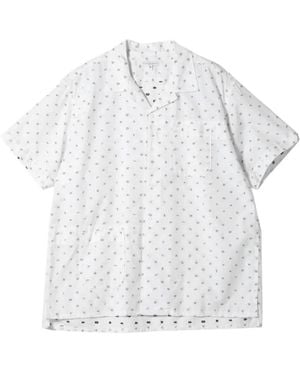 Engineered Garments Pocket Printed Camp Shirt - White