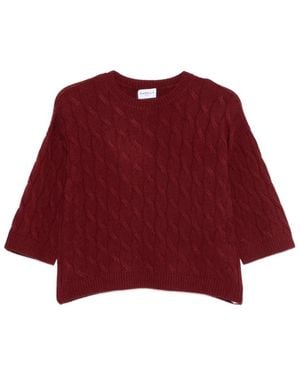 Marella Mlsradura Crew Neck Cable-Knit Jumper - Red