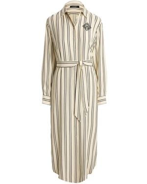 Ralph Lauren Midi-Jurk Met Ceintuur - Wit