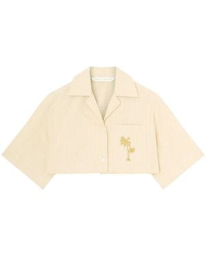 Palm Angels Cotton Shirt - Natural