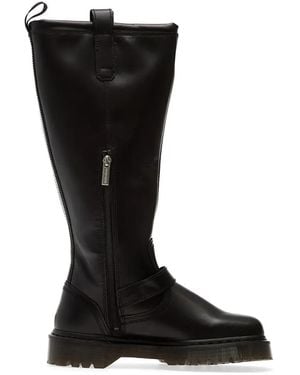 Dr. Martens Anistone Buckle-Strap Leather Boots - Black