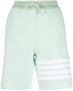 Thom Browne 4-Bar Stripe Shorts - Green
