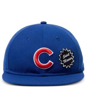 SAINT Mxxxxxx X New Era Mlb Chicago Cubs Patch-Detail Baseball Cap - Blue