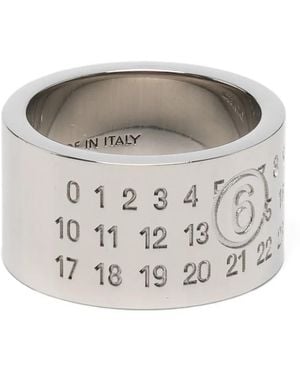 MM6 by Maison Margiela Logo Ring - Grey