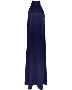 Azeeza Meera High-Neck Midi Dress - Blue