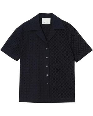 3.1 Phillip Lim Camisa Con Diseño Calado Y Manga Corta - Azul