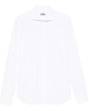 Barba Napoli Button-Fastening Long-Sleeve Shirt - White