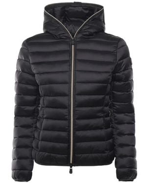 Save The Duck Hooded Puffer Jacket - Black