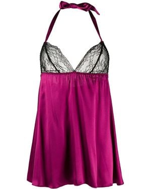 Gilda & Pearl Eva Silk Babydoll - Purple