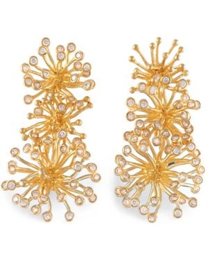 Joanna Laura Constantine Pollen Stone-Embellished Dangling Earrings - Metallic