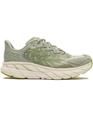 Hoka One One Clifton Ls "Barley/Oat Milk" Sneakers - Grün