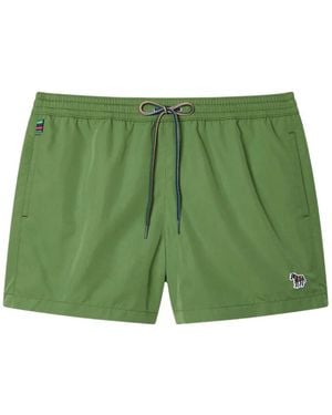 Paul Smith Zebra-Logo Swim Shorts - Green
