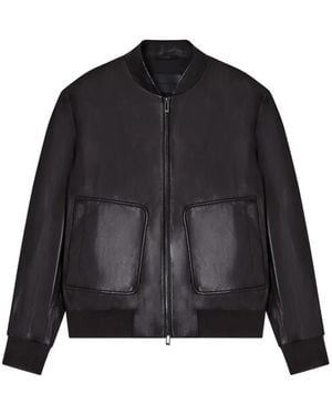 Emporio Armani Patch-Pocket Bomber Jacket - Black