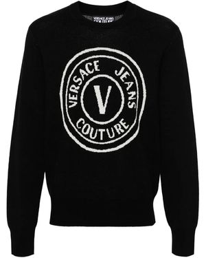 Versace Jeans Couture Vエンブレム プルオーバー - ブラック
