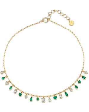 SHAY Emerald And Diamond Necklace - Metallic