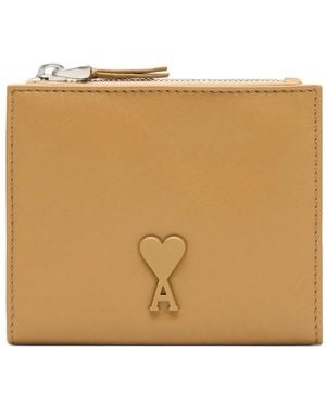 Ami Paris Voulez-Vous Folded Wallet - Natural