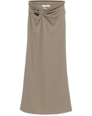 Christopher Esber Gathered-Detail Ribbed Maxi Skirt - Natural