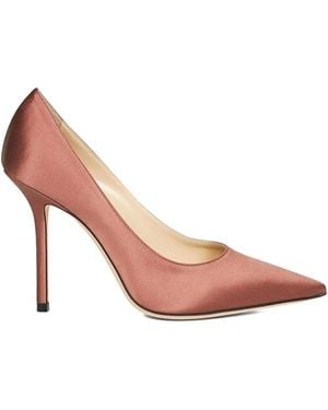 Jimmy Choo 100Mm Love Satin-Effect Heeled Pumps - Pink