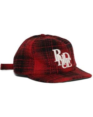 Rhude Logo-Embroidered Plaid Baseball Cap