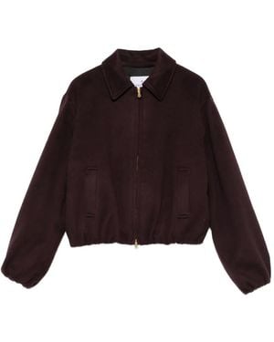 Manuel Ritz Zip-Up Wool-Blend Jacket - Red