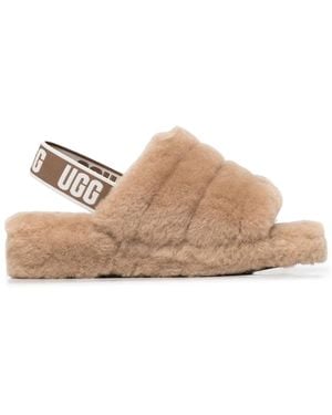 UGG Fluff Yeah Slingback Slippers - Naturel