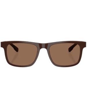 Brooks Brothers Rectangle-Frame Sunglasses - Brown